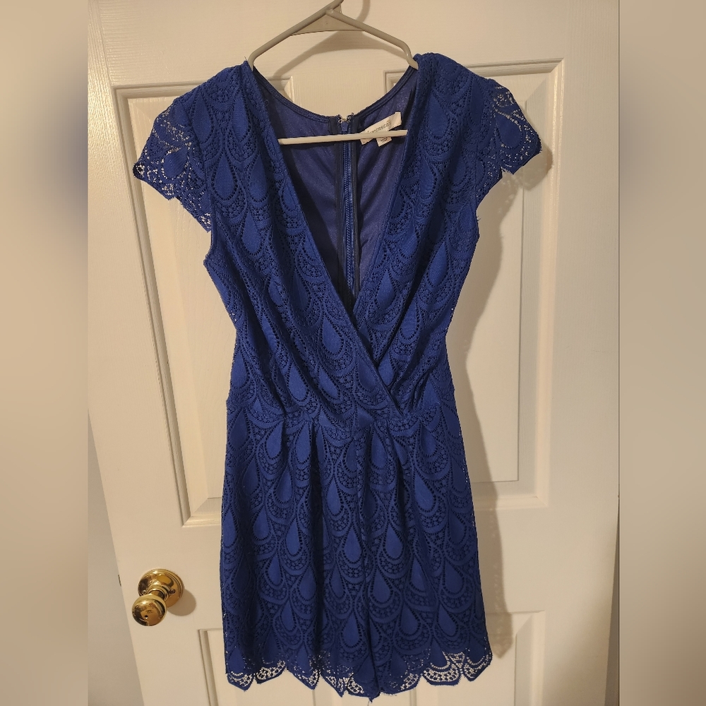 Francesca blue lace romper